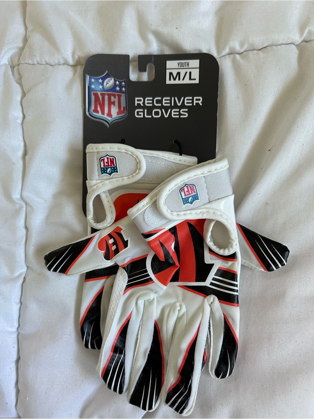 NFL Bengals  Youth Receiver Gloves